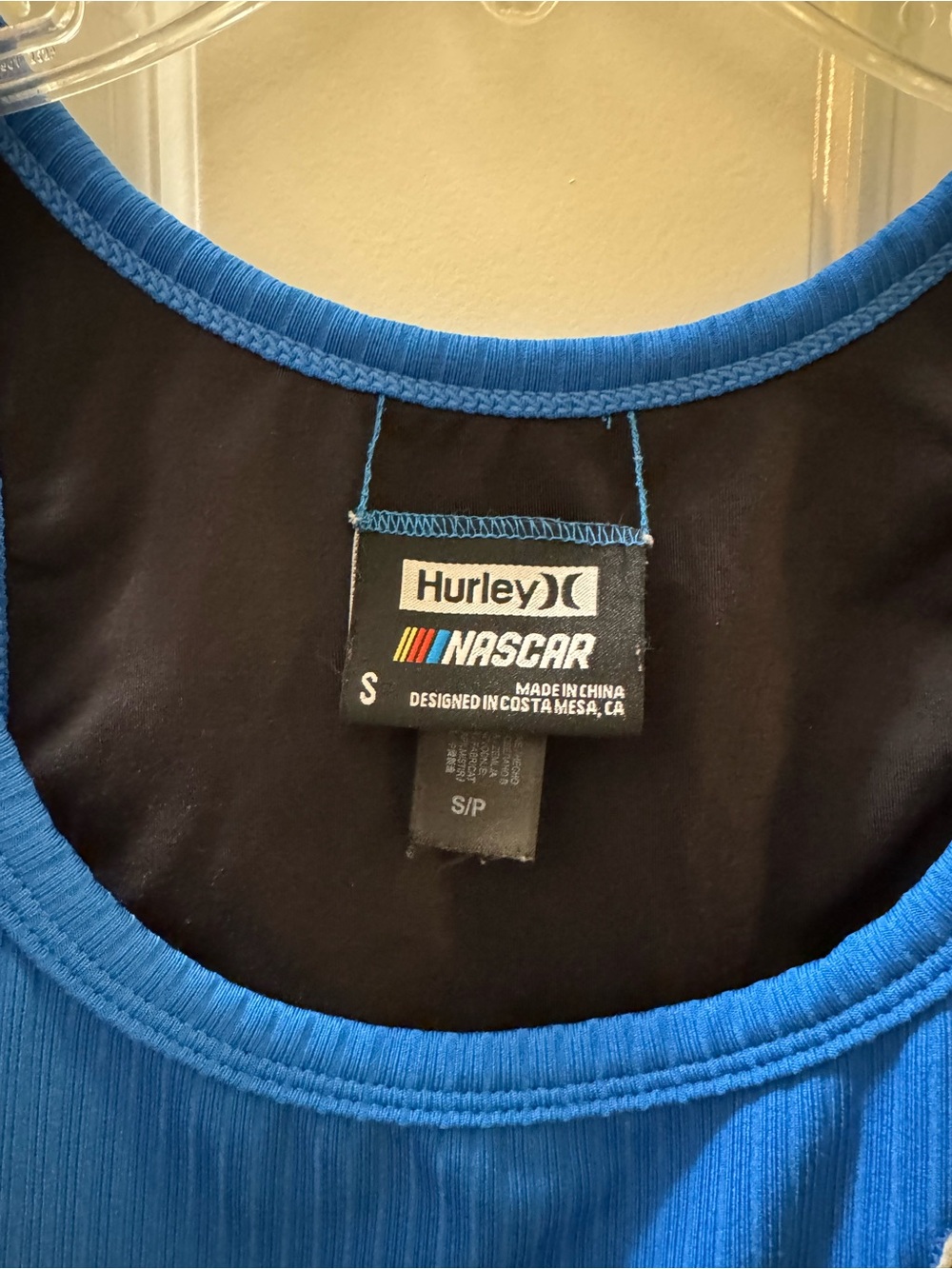 Hurley Blue Ribbed Racerback Crop Tank - Picture 3 of 3
